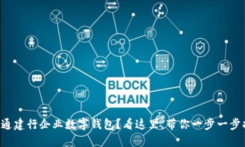 想开通建行企业数字钱包?看这里,带你一步一步搞定!